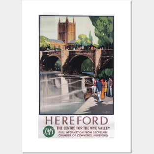 Hereford - Vintage Railway Travel Poster - 1923-1947 Posters and Art